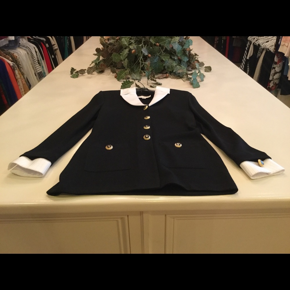 St John Evening Jacket - Blue, Black, Gold, Silver